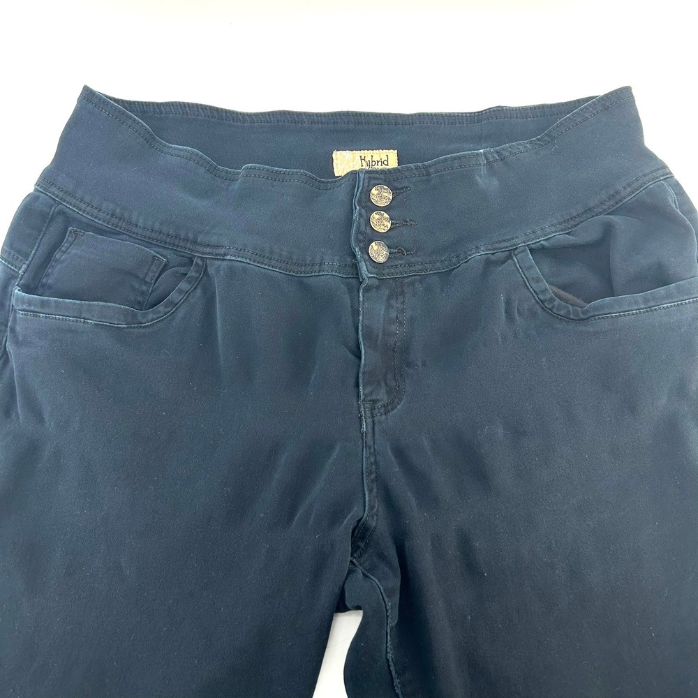 Hybrid & Company Women Plus Size 18 Black High Rise Skinny Stretch Jeans Pants